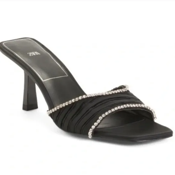ZARA Studded Trim Sandals