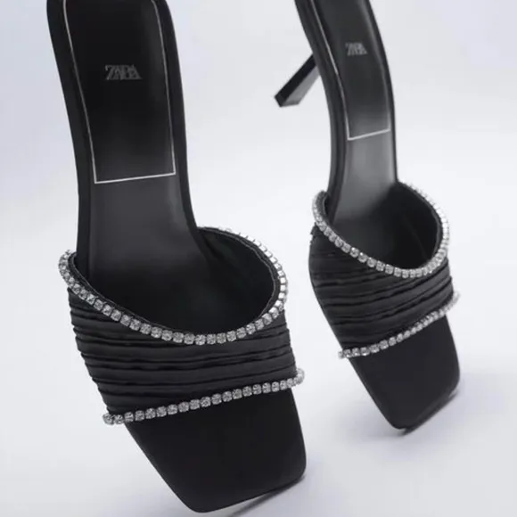 ZARA Studded Trim Sandals