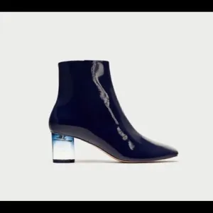 Zara Crystal In Faux Patent Leather Boots/Booties